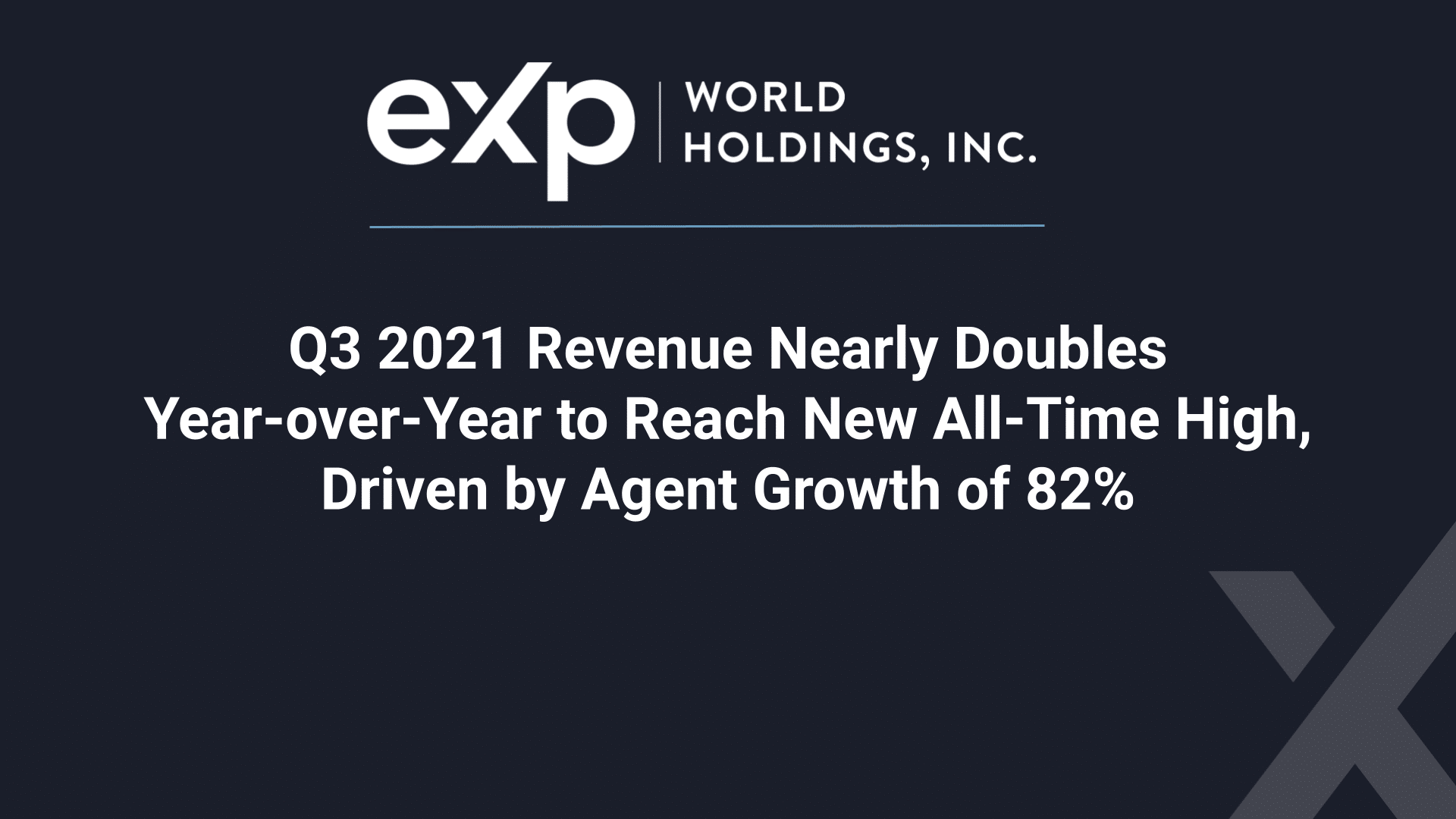 eXp World Holdings Reports Record Third Quarter 2021 Revenue of 1.1