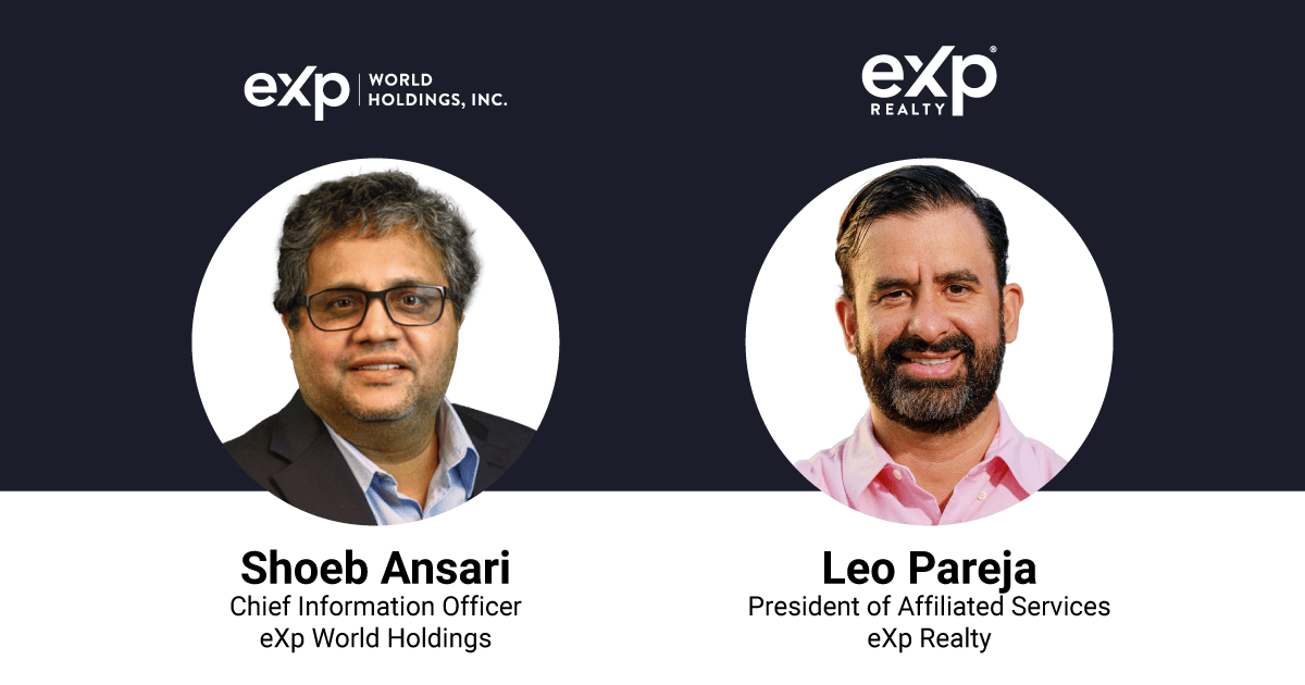 eXp World Holdings Names Shoeb Ansari as Chief Information Officer and Leo Pareja as President